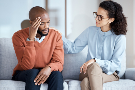 two person talking in the room